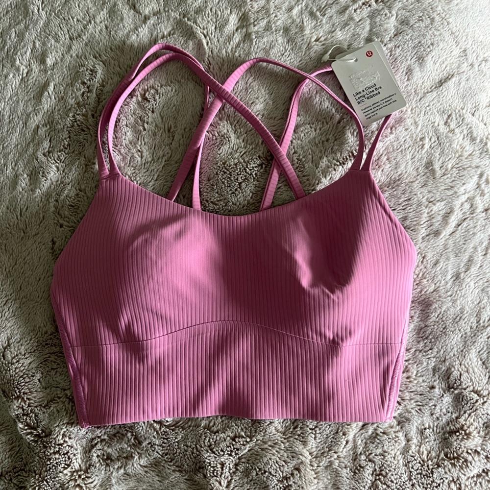 Lululemon Athletica Pink Like a Cloud Longline Bra
